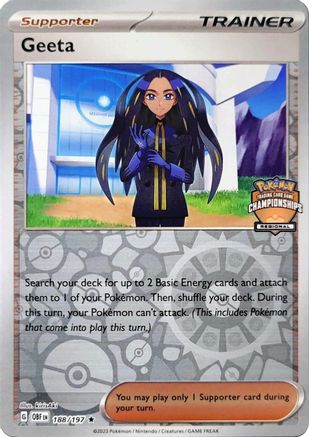 Geeta - 188/197 (Regional Championships)/197  - Reverse Holofoil League & Championship Cards - Promo