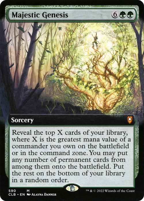 Majestic Genesis (Extended Art) (CLB-590) - Commander Legends: Battle for Baldur's Gate: (Extended Art)