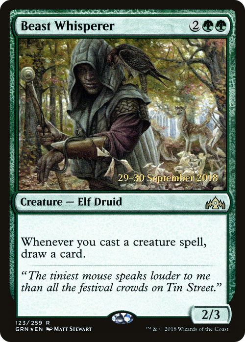 Beast Whisperer (PRE-123S) - Guilds of Ravnica Promos Foil