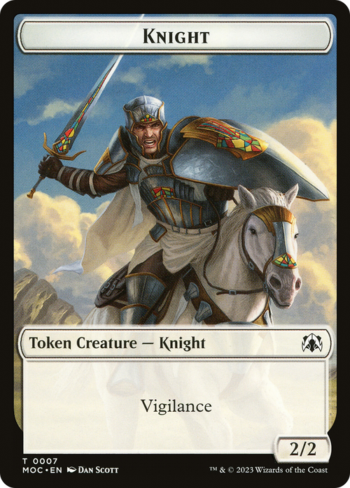Knight (TMOC-007) - March of the Machine Commander Tokens