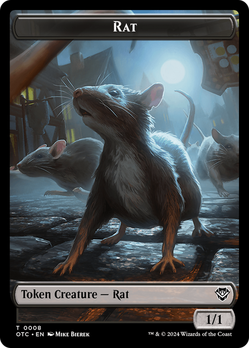 Rat (TOTC-008) - Outlaws of Thunder Junction Commander Tokens Foil