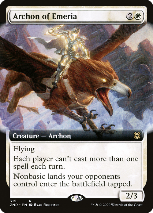 Archon of Emeria (Extended Art) (ZNR-315) - Zendikar Rising: (Extended Art) Foil