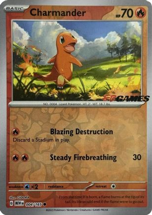 Charmander (EBGames Exclusive) 004/165  - Reverse Holofoil Miscellaneous Cards & Products - Promo