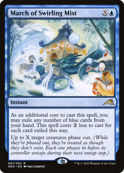 March of Swirling Mist (PPNEO-061) - Kamigawa: Neon Dynasty Promos Foil