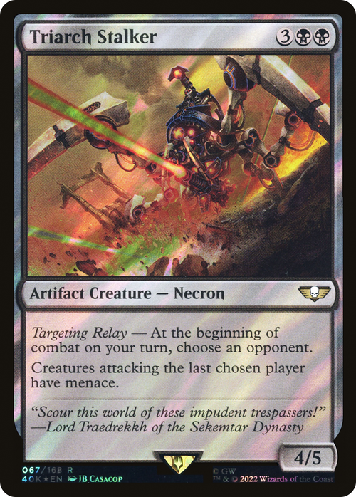 Triarch Stalker (Surge Foil) (40K-067) - Warhammer 40,000 Commander Foil