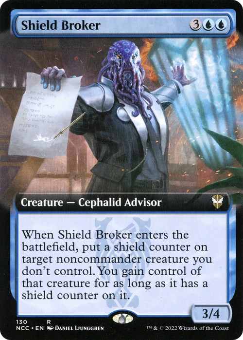 Shield Broker (Extended Art) (NCC-130) - New Capenna Commander: (Extended Art)