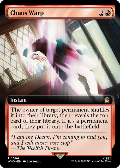 Chaos Warp (Extended Art) (Surge Foil) (WHO-1064) - Doctor Who: (Extended Art) Foil
