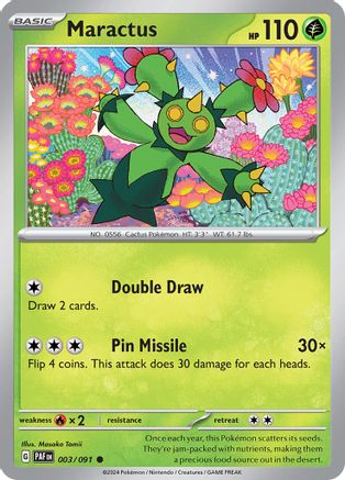 Maractus 003  - Reverse Holofoil SV Paldean Fates - Common