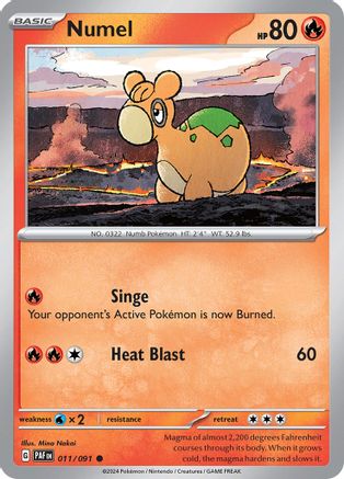 Numel 011  - Reverse Holofoil SV Paldean Fates - Common