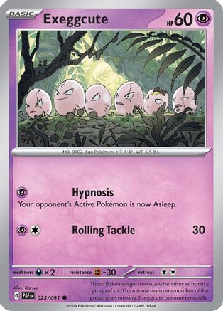 Exeggcute 023  - Reverse Holofoil SV Paldean Fates - Common