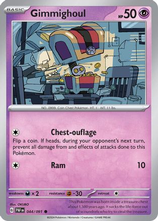 Gimmighoul 044  - Reverse Holofoil SV Paldean Fates - Common