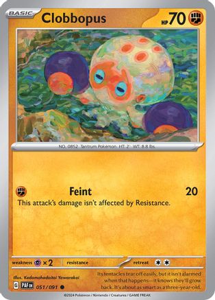 Clobbopus 051  - Reverse Holofoil SV Paldean Fates - Common
