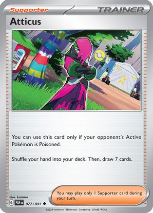 Atticus 077  - Reverse Holofoil SV Paldean Fates - Uncommon