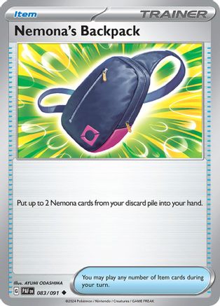 Nemona's Backpack 083  - Reverse Holofoil SV Paldean Fates - Uncommon