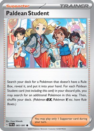 Paldean Student 085/091  SV Paldean Fates - Common