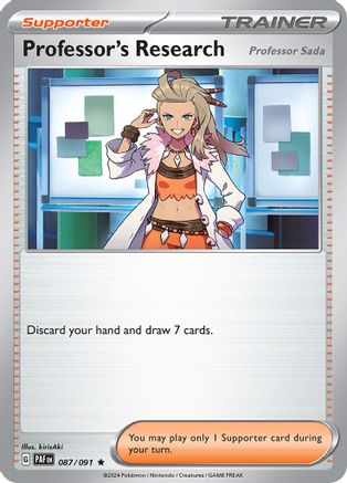 Professor's Research [Professor Sada] 087/091  - Holofoil SV Paldean Fates - Rare