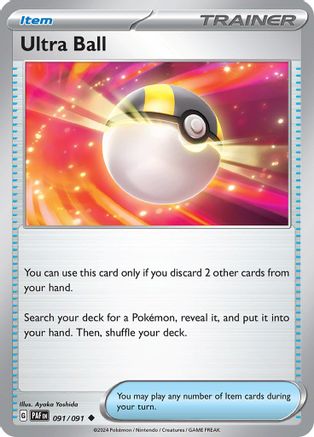 Ultra Ball 091  - Reverse Holofoil SV Paldean Fates - Uncommon