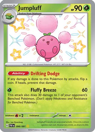 Jumpluff 098  - Holofoil SV Paldean Fates - Shiny Rare