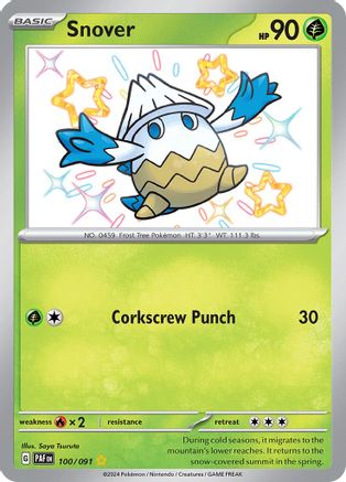 Snover 100  - Holofoil SV Paldean Fates - Shiny Rare