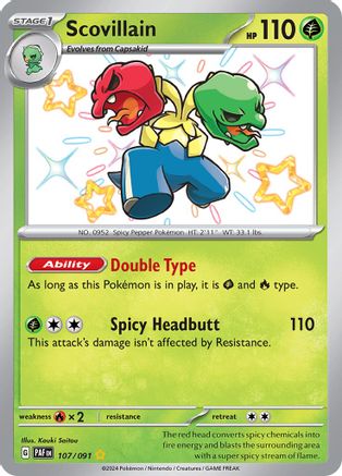 Scovillain 107  - Holofoil SV Paldean Fates - Shiny Rare