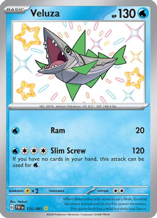 Veluza 125/091  - Holofoil SV Paldean Fates - Shiny Rare