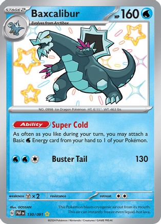 Baxcalibur 130  - Holofoil SV Paldean Fates - Shiny Rare