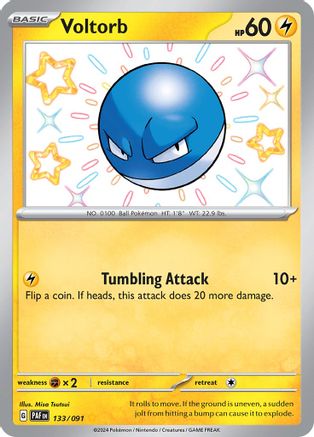 Voltorb 133  - Holofoil SV Paldean Fates - Shiny Rare