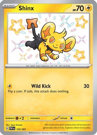 Shinx 135  - Holofoil SV Paldean Fates - Shiny Rare