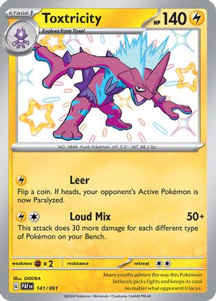 Toxtricity 141  - Holofoil SV Paldean Fates - Shiny Rare