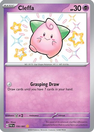 Cleffa 150  - Holofoil SV Paldean Fates - Shiny Rare