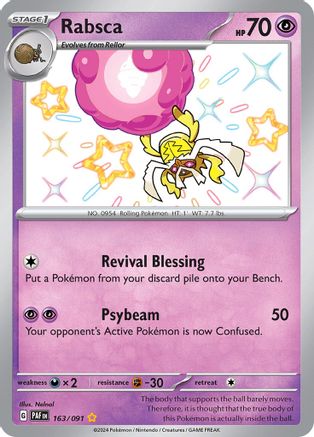 Rabsca 163  - Holofoil SV Paldean Fates - Shiny Rare