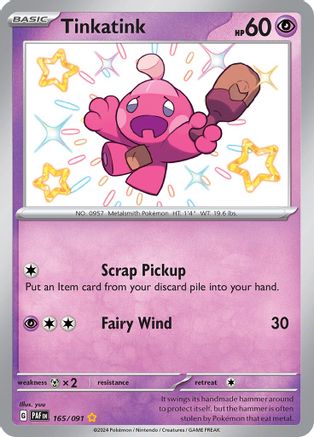 Tinkatink 165  - Holofoil SV Paldean Fates - Shiny Rare