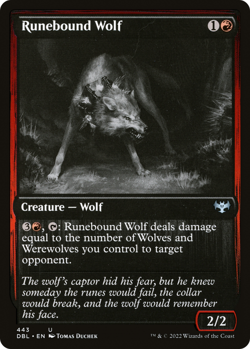 Runebound Wolf (DBL-443) - Innistrad: Double Feature