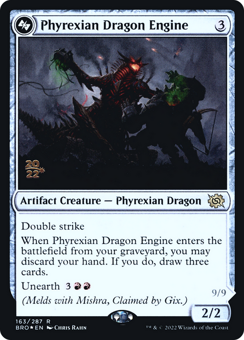 Phyrexian Dragon Engine (PRE-163) - The Brothers' War Promos Foil