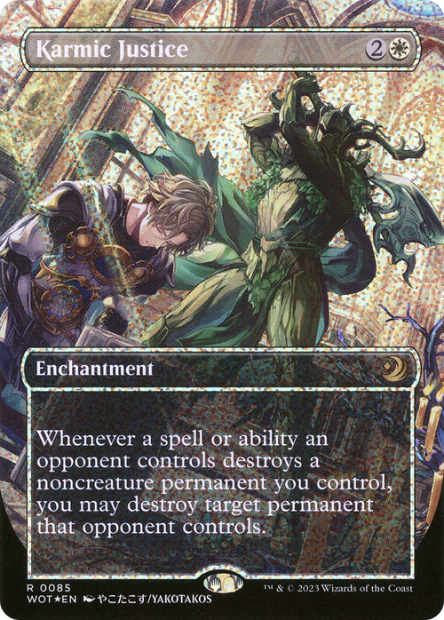 Karmic Justice (Anime Borderless) (Confetti Foil) (WOT-085) - Wilds of Eldraine: Enchanting Tales Foil