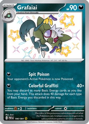 Grafaiai 190  - Holofoil SV Paldean Fates - Shiny Rare