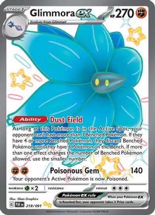 Glimmora ex 218  - Holofoil SV Paldean Fates - Shiny Ultra Rare