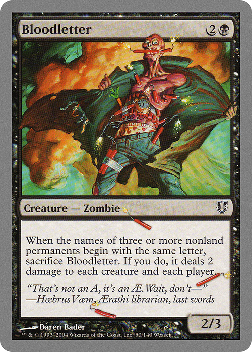 Bloodletter (UNH-050) - Unhinged Foil