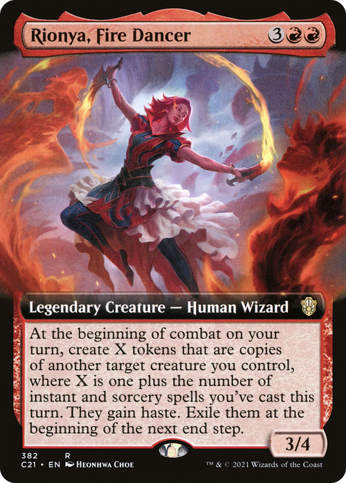 Rionya, Fire Dancer (Extended Art) (C21-382) - Commander 2021: (Extended Art)