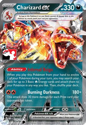 Charizard ex 125  - Holofoil Prize Pack Series Cards - Double Rare