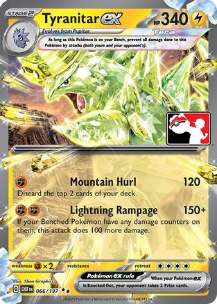 Tyranitar ex/197  - Holofoil Prize Pack Series Cards - Double Rare