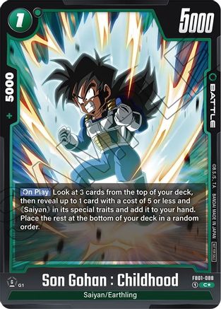 Son Gohan : Childhood - FB01-088 (Tournament Pack 01) (FB01-088) - Tournament and Championship Promos Holofoil