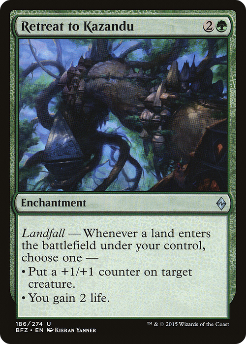 Retreat to Kazandu (BFZ-186) - Battle for Zendikar