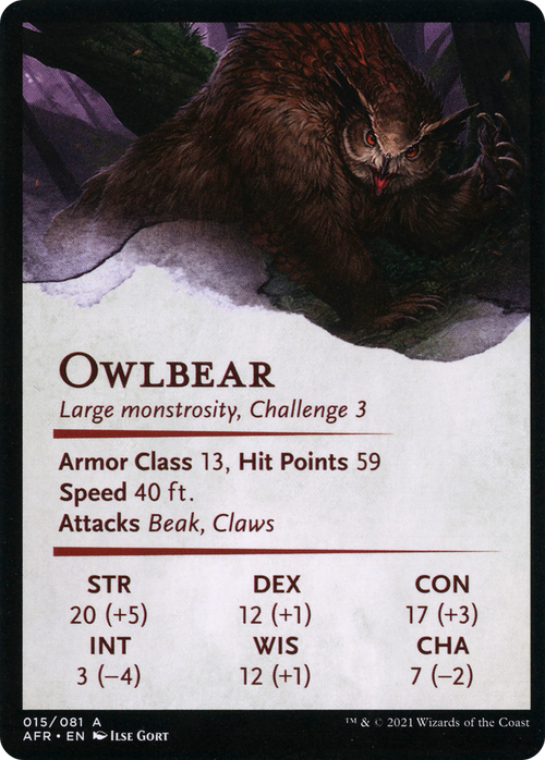 Owlbear // Owlbear (AAFR-015) - Adventures in the Forgotten Realms Art Series (Borderless)
