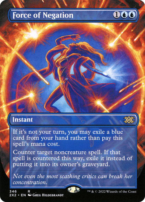 Force of Negation (Borderless) (2X2-346) - Double Masters 2022 Foil