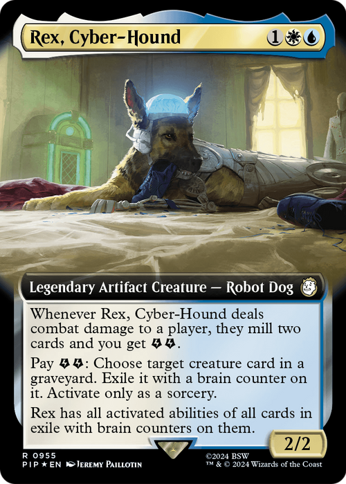Rex, Cyber-Hound (Extended Art) (Surge Foil) (PIP-955) - Fallout: (Extended Art) Foil