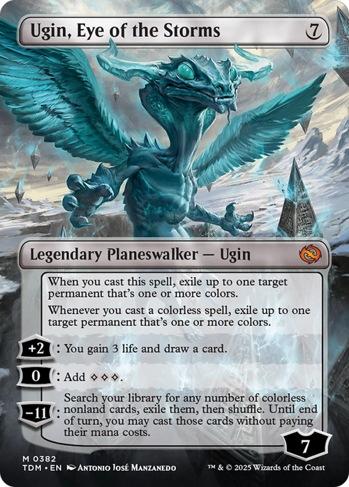 Ugin, Eye of the Storms (Borderless) (TDM-382) - Tarkir: Dragonstorm