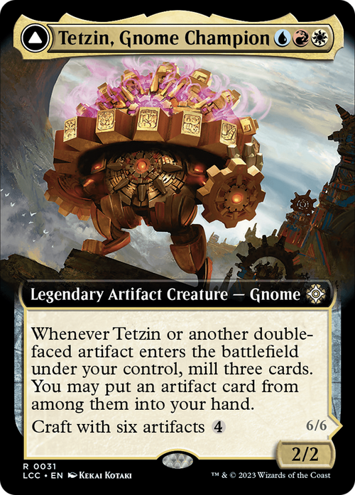 Tetzin, Gnome Champion (Extended Art) (LCC-031) - The Lost Caverns of Ixalan Commander: (Extended Art)