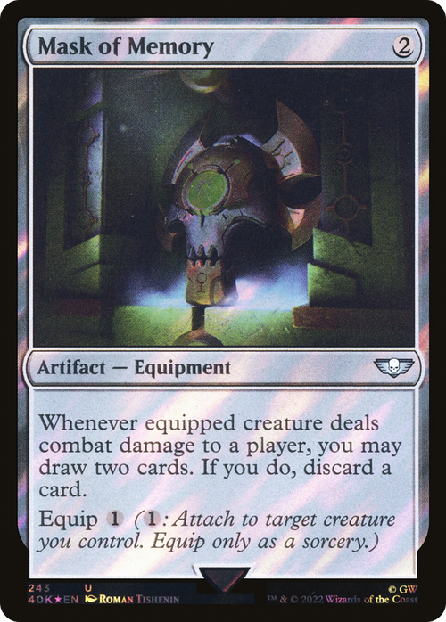 Mask of Memory (Surge Foil) (40K-243) - Warhammer 40,000 Commander Foil