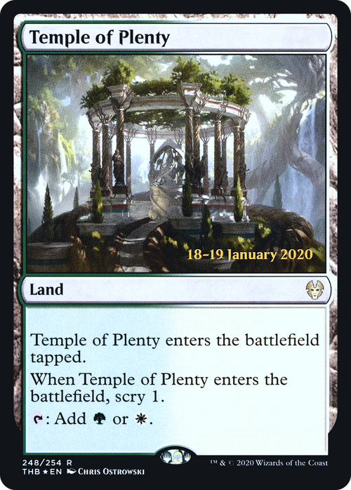 Temple of Plenty (PRE-248S) - Theros Beyond Death Promos Foil